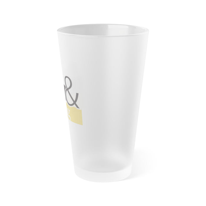 Frosted Pint Glass, 16oz