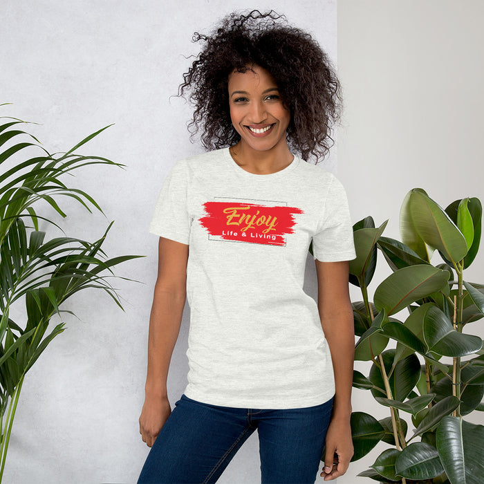 Enjoy Life and Living Red Short-Sleeve Unisex T-Shirt