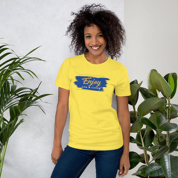 Enjoy Life and Living Blue Short-Sleeve Unisex T-Shirt